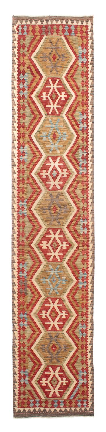 Tappeto corsia Tappeto Kelim - Splash - 393 x 77 cm - rosso