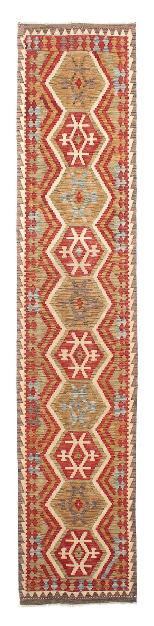 Tappeto corsia Tappeto Kelim - Splash - 393 x 77 cm - rosso