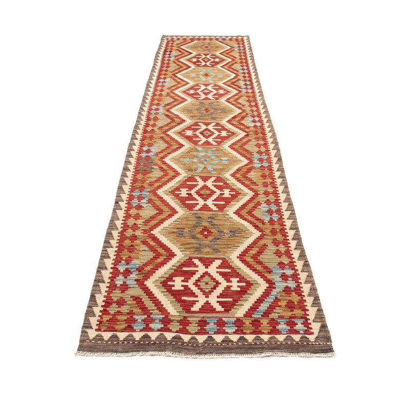 Tappeto corsia Tappeto Kelim - Splash - 393 x 77 cm - rosso
