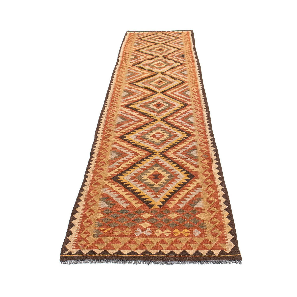 Tappeto corsia Tappeto Kelim - Splash - 394 x 76 cm - multicolore