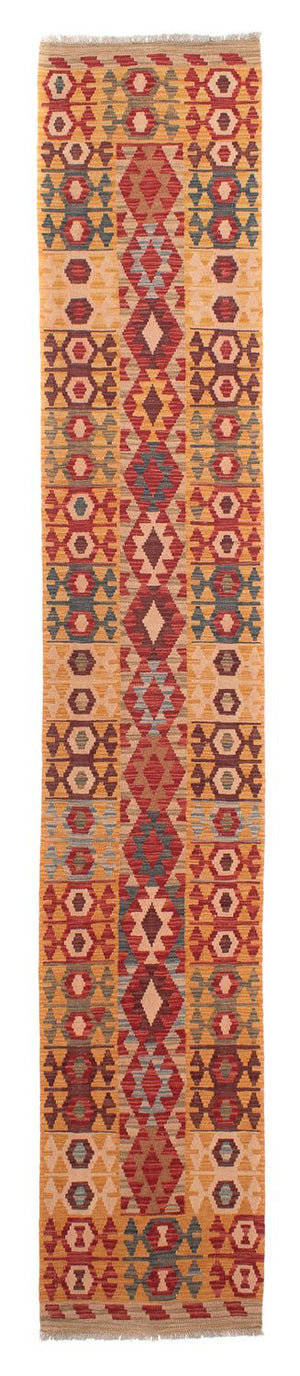 Tappeto corsia Tappeto Kelim - Splash - 394 x 70 cm - multicolore