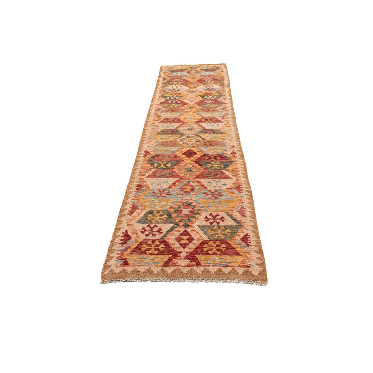 Tappeto corsia Tappeto Kelim - Splash - 390 x 76 cm - rosso chiaro