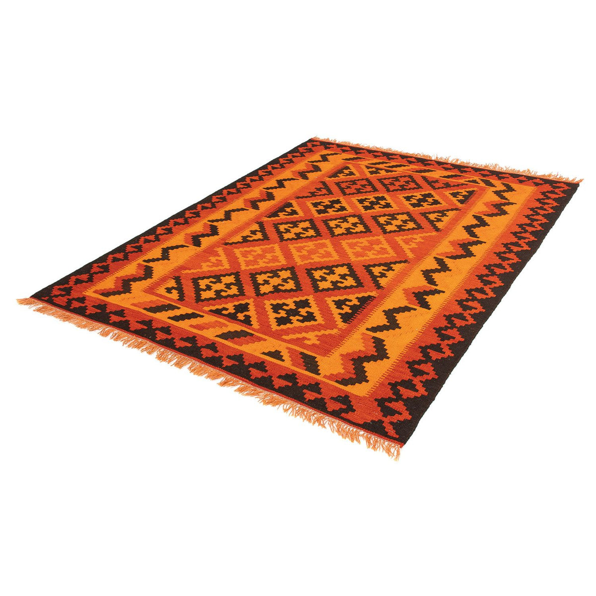 Tappeto Kelim - Orientale - 194 x 150 cm - rosso chiaro