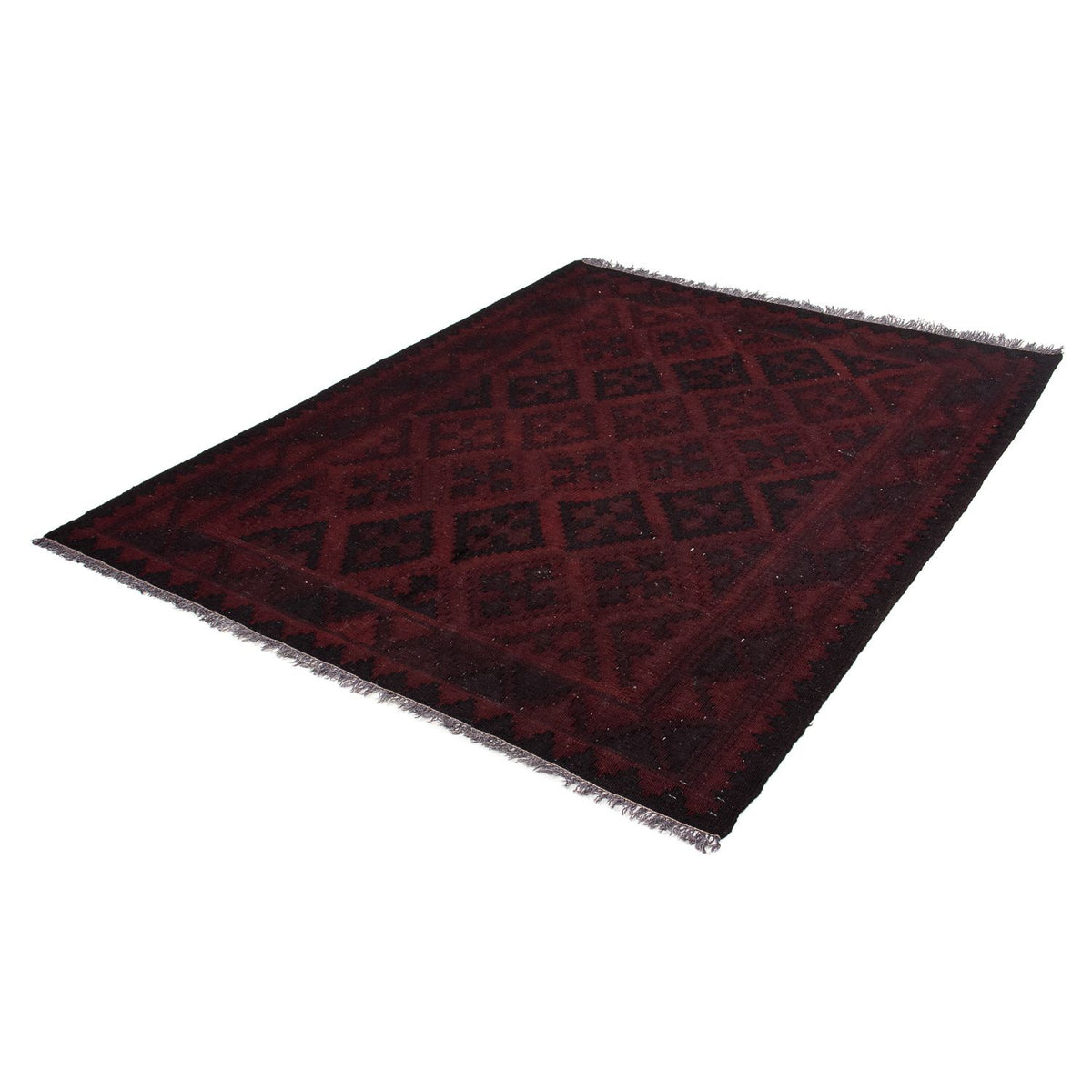 Tappeto Kelim - Orientale - 193 x 145 cm - rosso scuro