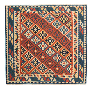 Tappeto Kelim - Orientale quadrato  - 208 x 194 cm - multicolore