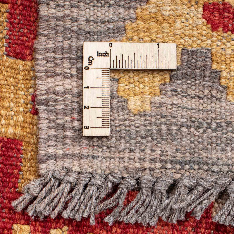 Tappeto corsia Tappeto Kelim - Splash - 199 x 65 cm - rosso