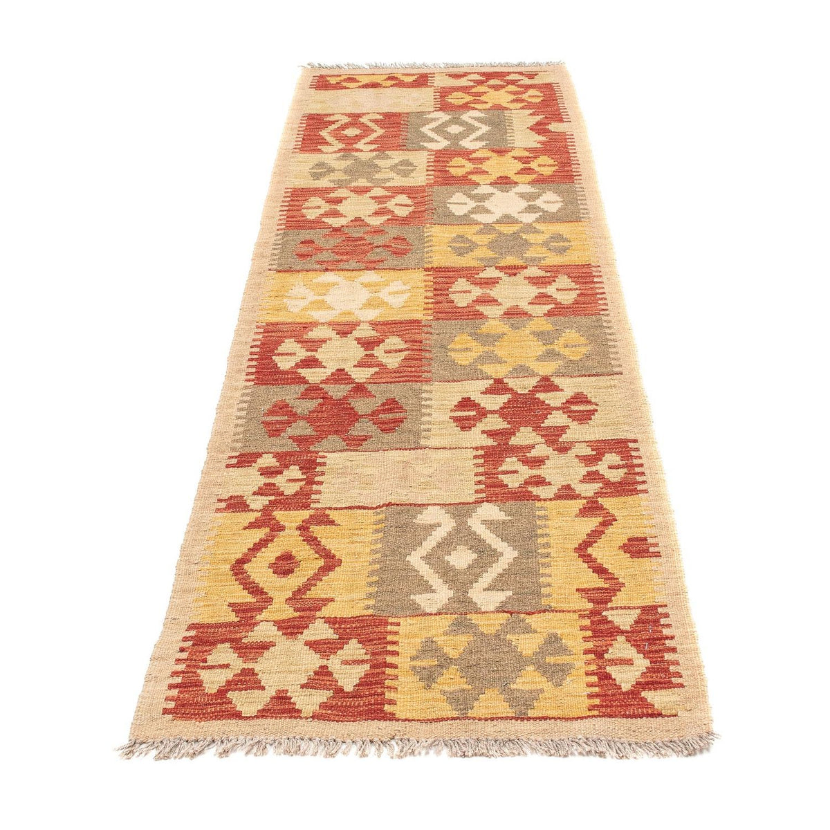 Tappeto corsia Tappeto Kelim - Splash - 206 x 62 cm - multicolore