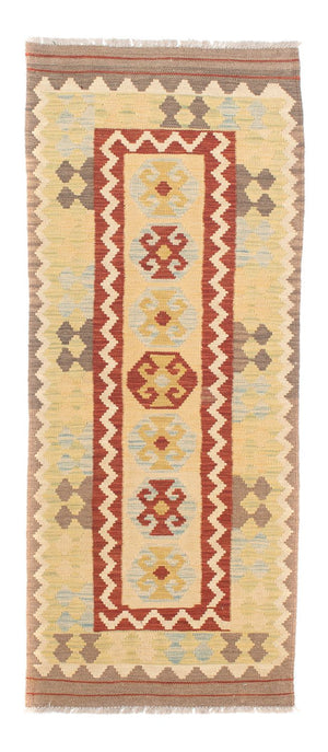 Tappeto corsia Tappeto Kelim - Splash - 193 x 63 cm - beige