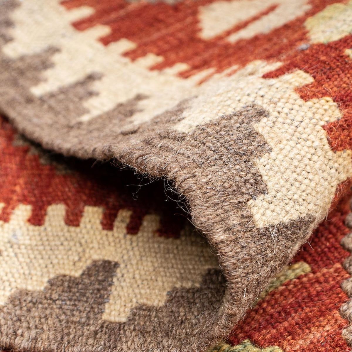 Tappeto corsia Tappeto Kelim - Splash - 200 x 66 cm - rosso