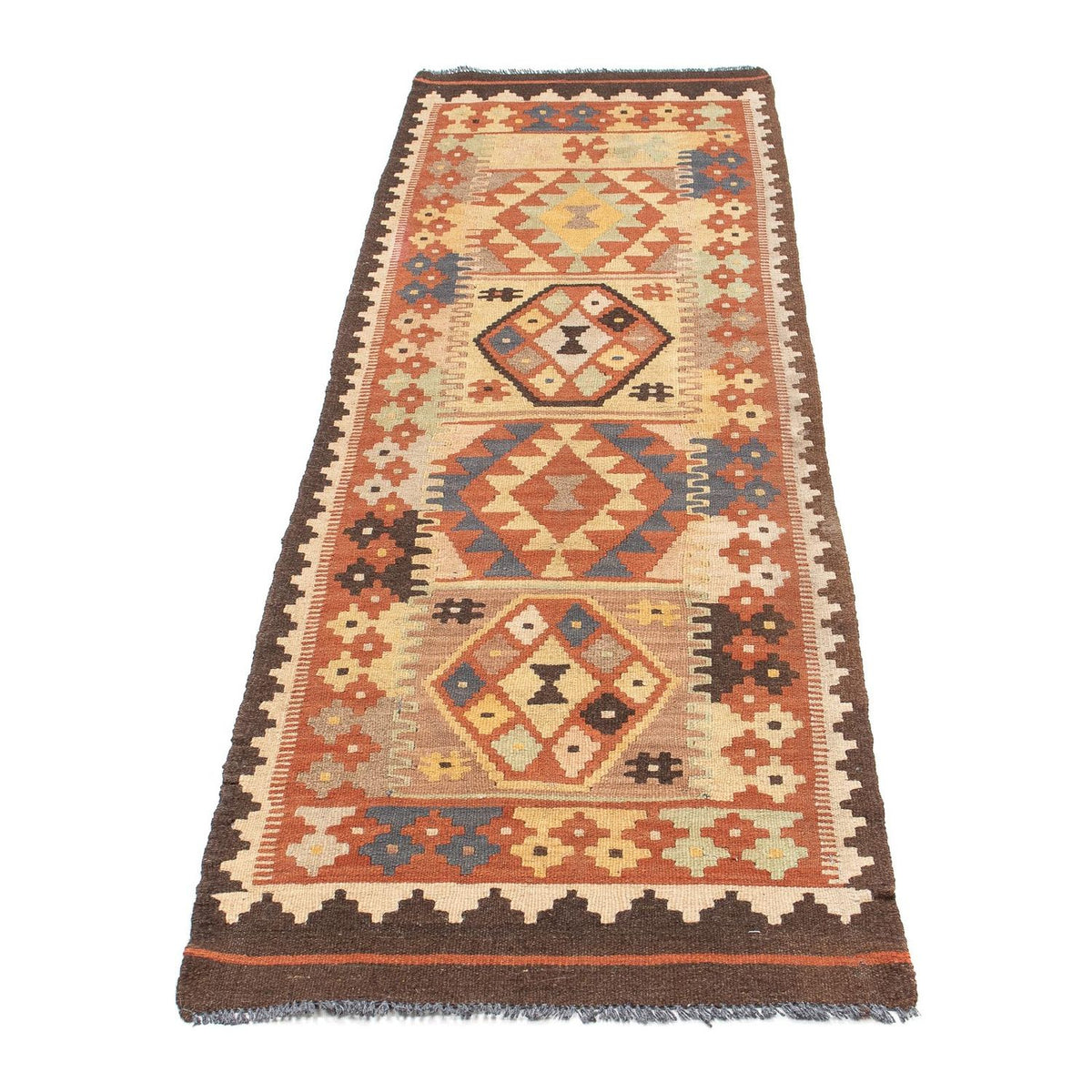 Tappeto corsia Tappeto Kelim - Splash - 204 x 59 cm - multicolore