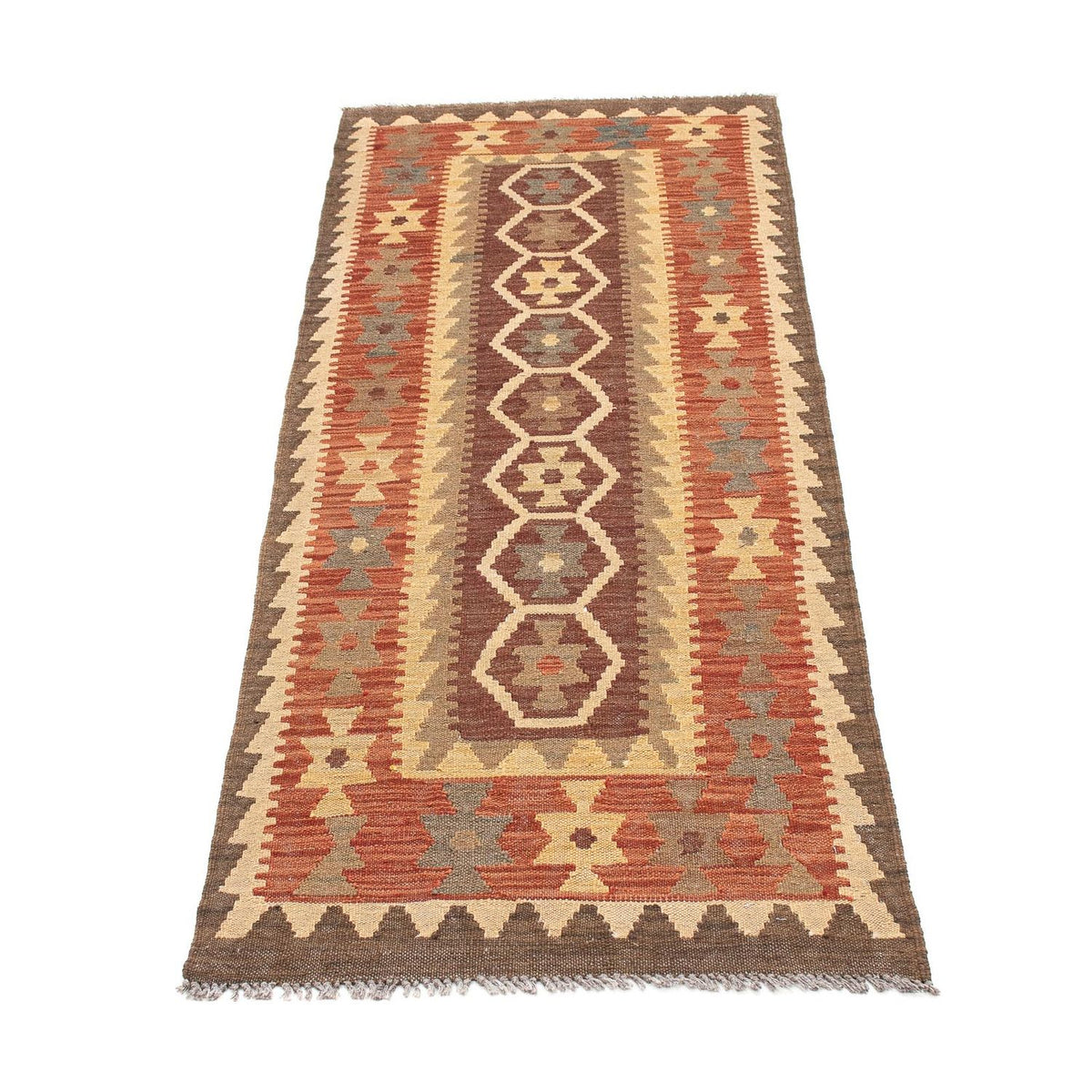 Tappeto corsia Tappeto Kelim - Splash - 201 x 67 cm - multicolore
