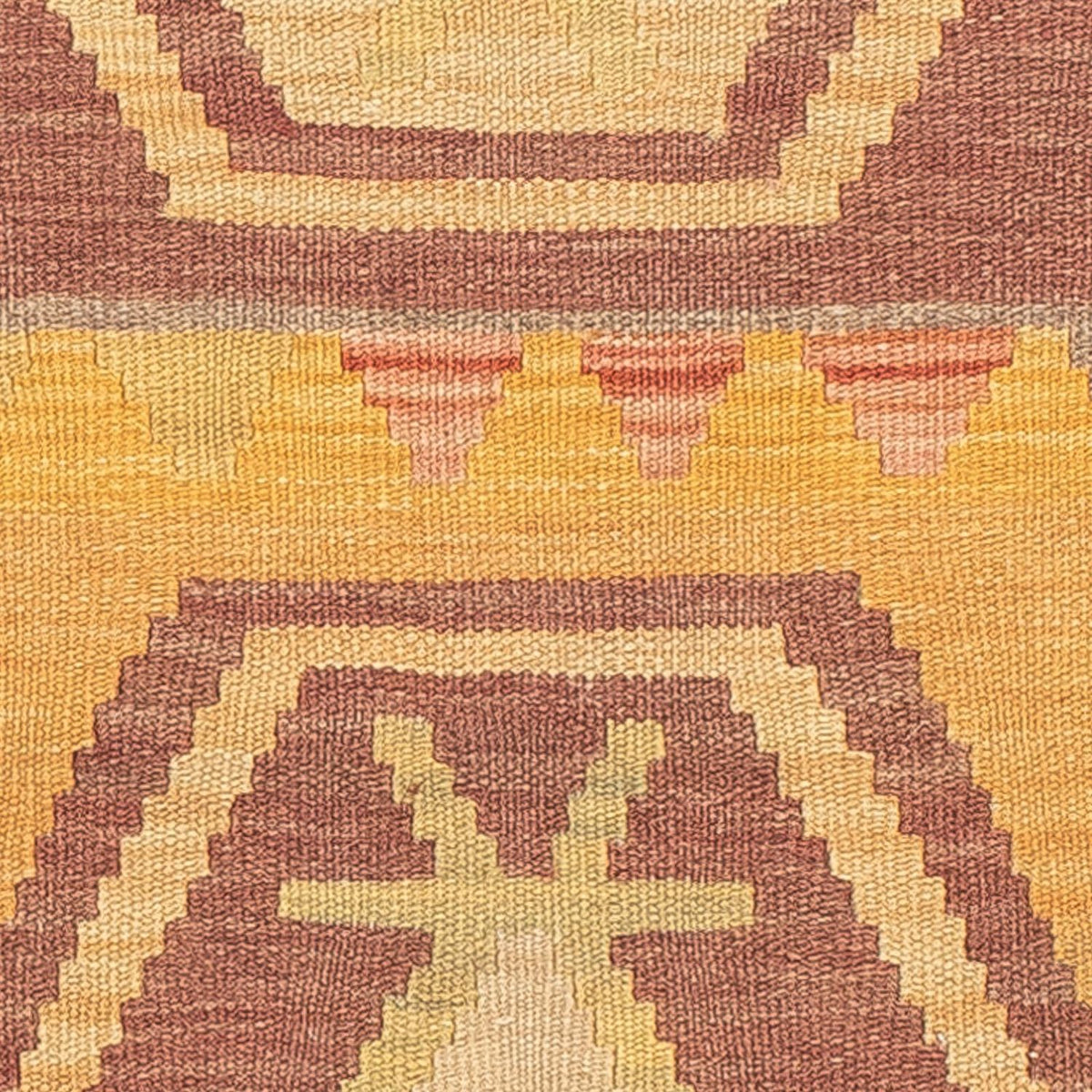 Tappeto corsia Tappeto Kelim - Splash - 191 x 52 cm - oro