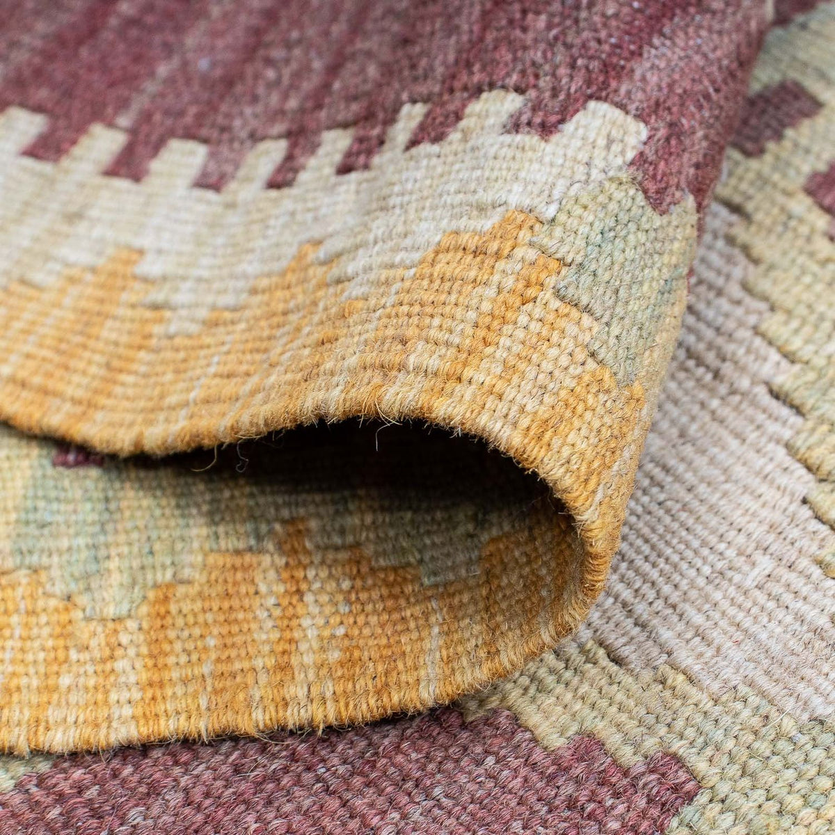 Tappeto corsia Tappeto Kelim - Splash - 191 x 52 cm - oro