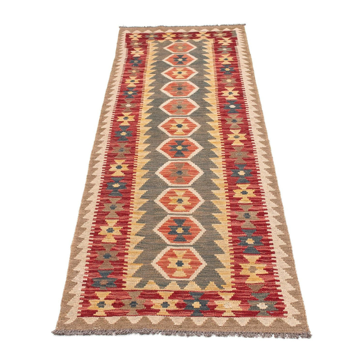 Tappeto corsia Tappeto Kelim - Splash - 211 x 63 cm - multicolore