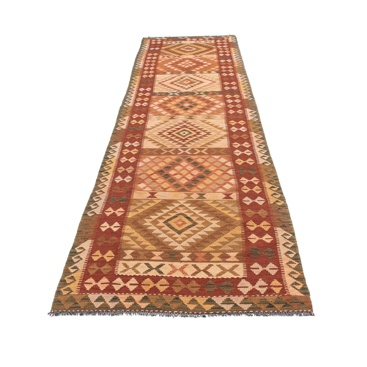 Tappeto corsia Tappeto Kelim - Splash - 397 x 95 cm - multicolore