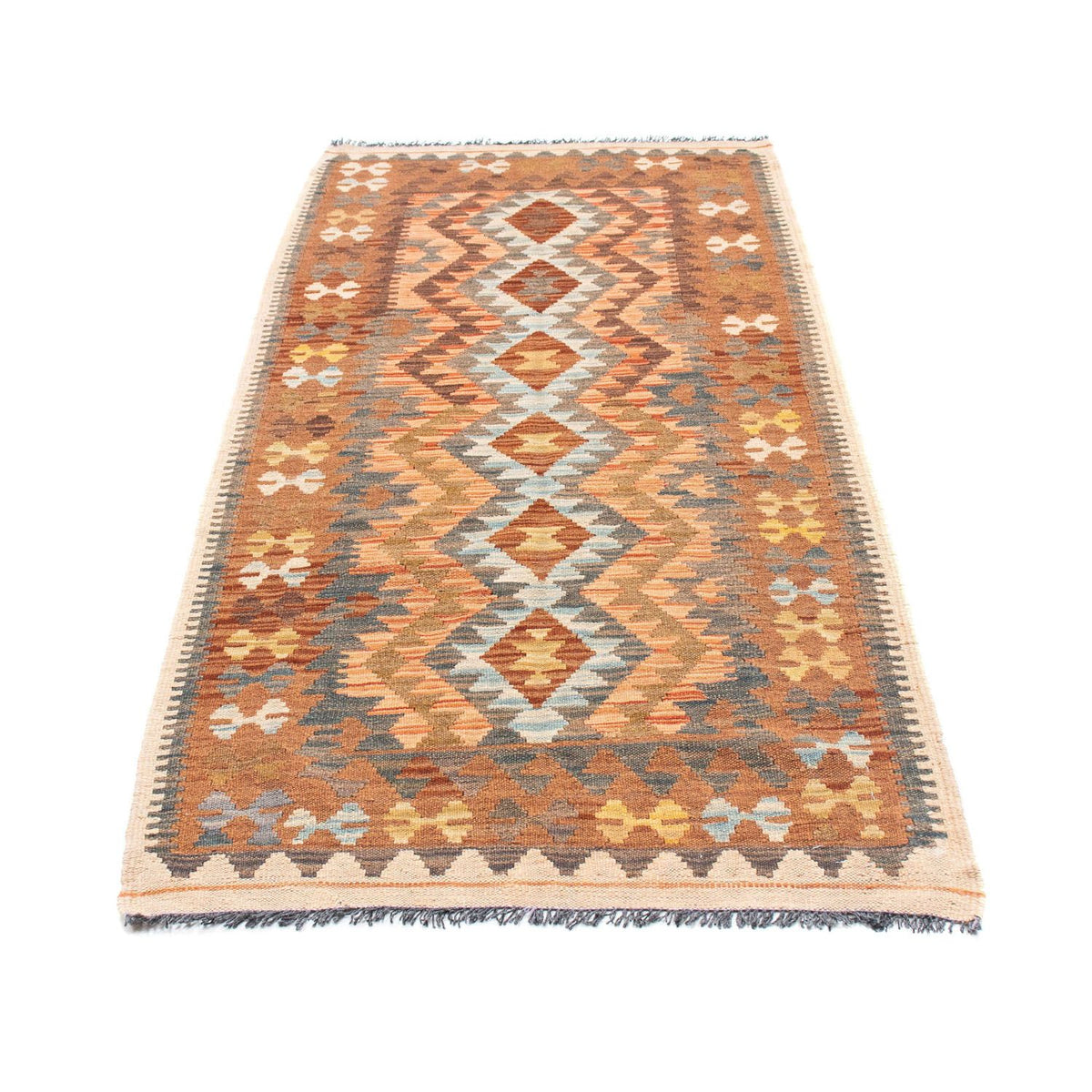 Tappeto corsia Tappeto Kelim - Orientale - 199 x 88 cm - marrone chiaro