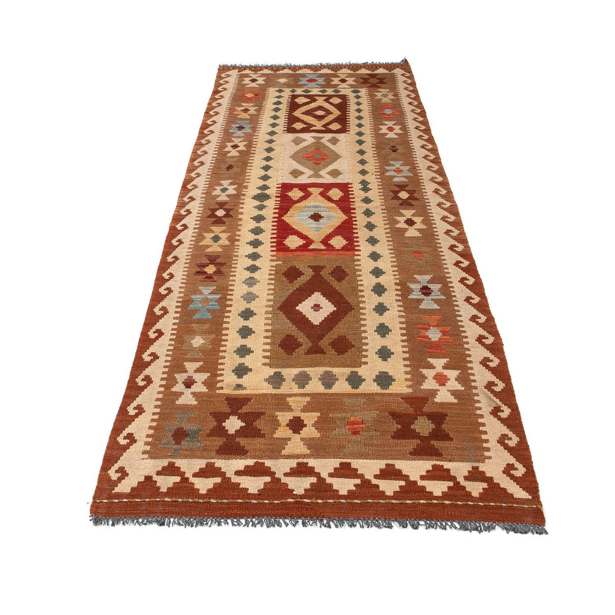 Tappeto corsia Tappeto Kelim - Splash - 254 x 81 cm - multicolore