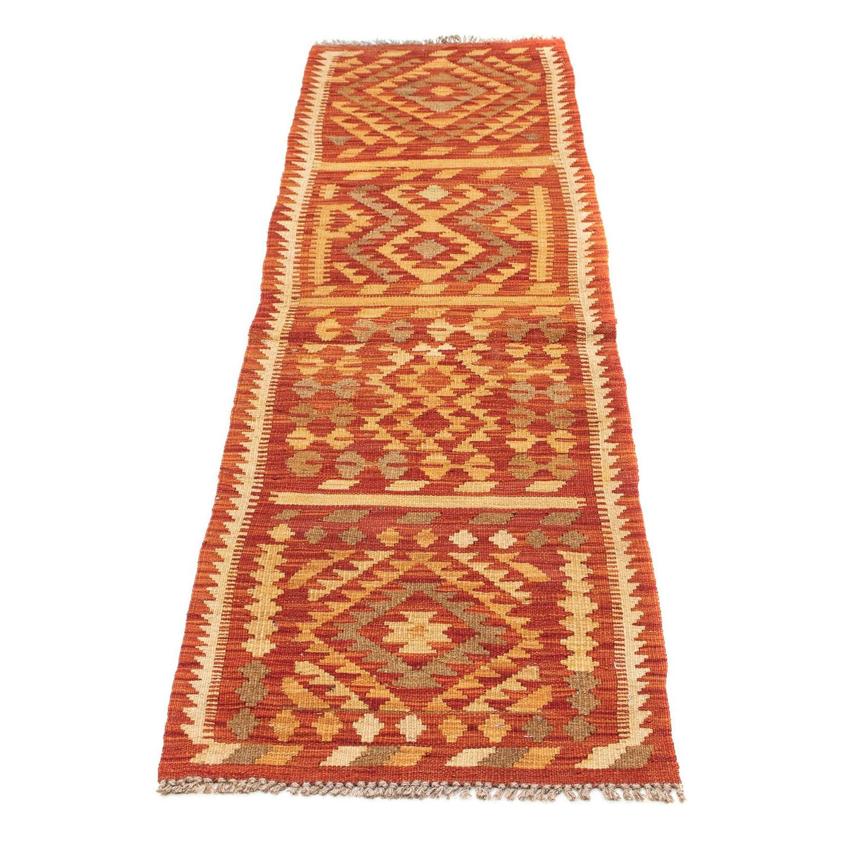 Tappeto corsia Tappeto Kelim - Splash - 190 x 47 cm - rosso
