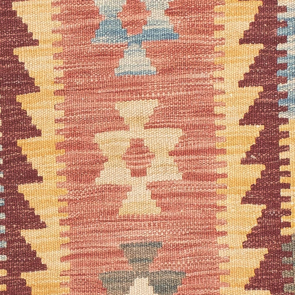 Tappeto corsia Tappeto Kelim - Splash - 200 x 65 cm - rosso chiaro