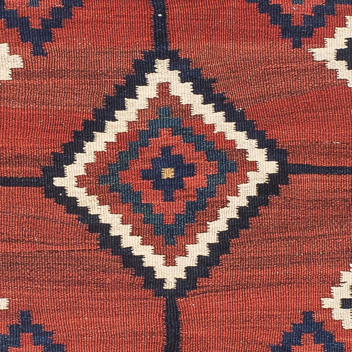Tappeto Kelim - Orientale quadrato - 144 x 132 cm - rosso scuro