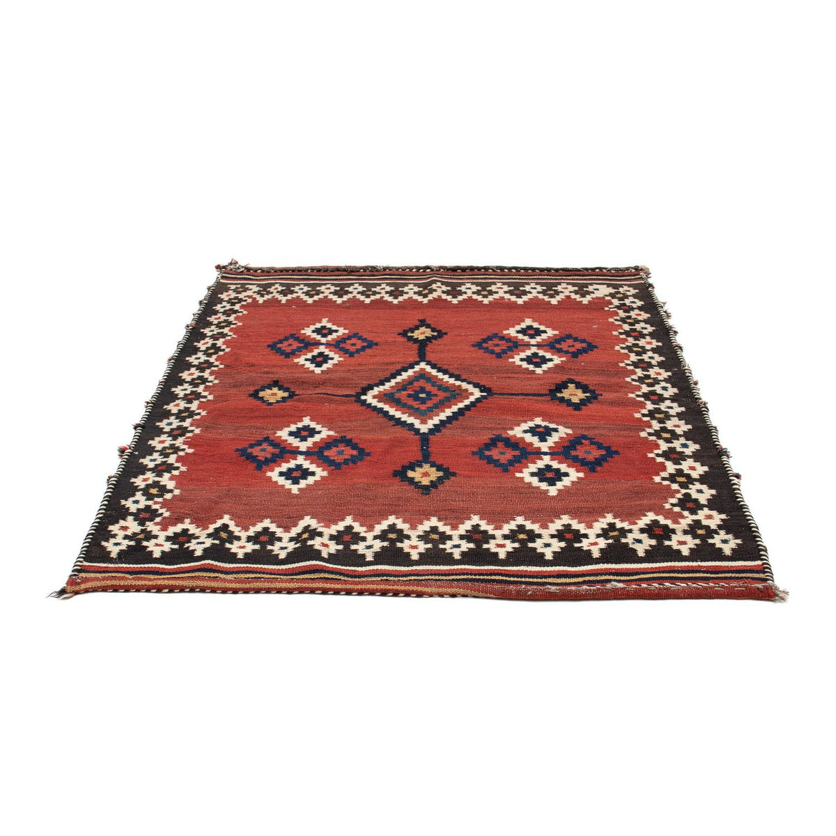 Tappeto Kelim - Orientale quadrato - 144 x 132 cm - rosso scuro