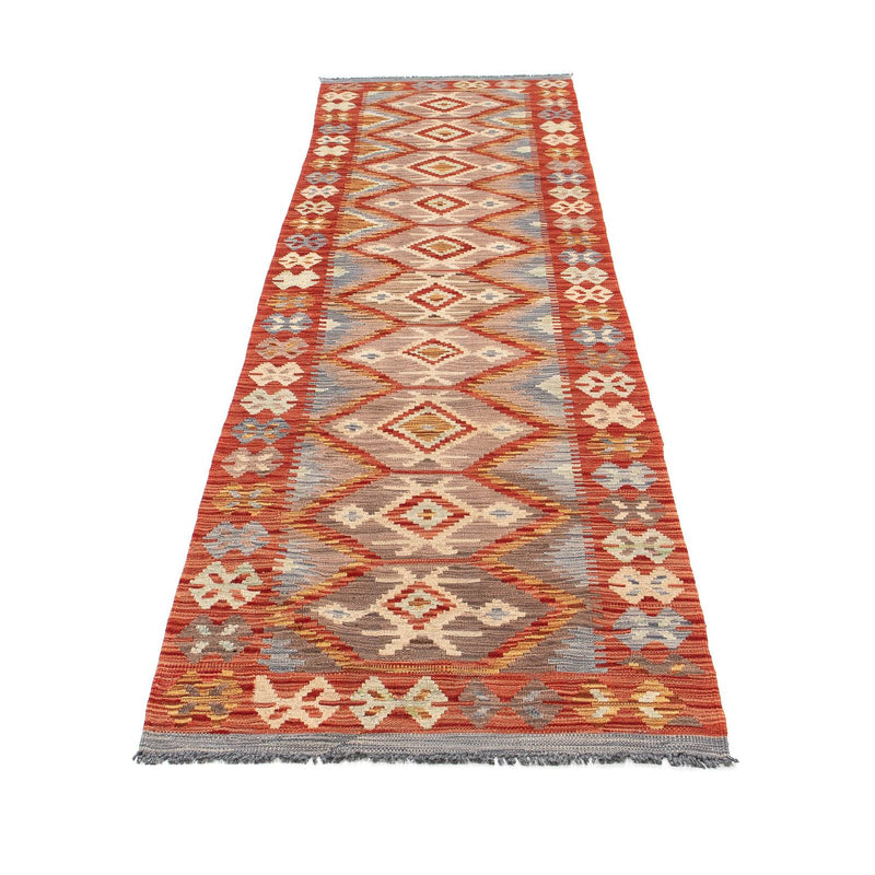 Tappeto corsia Tappeto Kelim - Splash - 298 x 77 cm - rosso