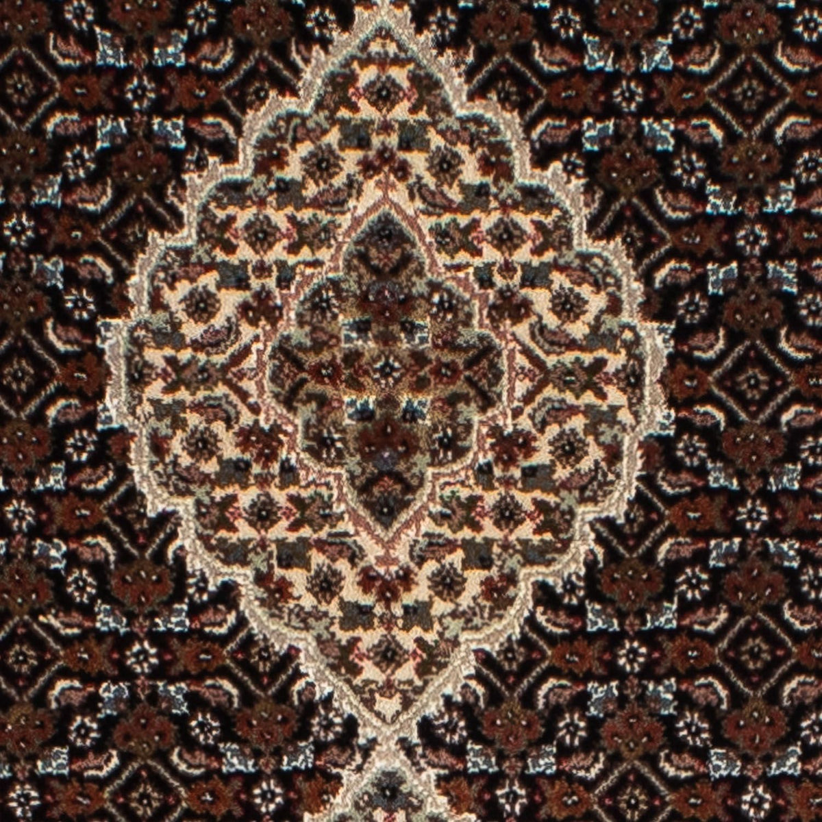 Tappeto corsia Tappeto Persero - Tabriz - 393 x 83 cm - blu scuro