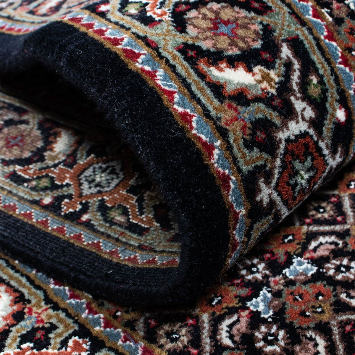 Tappeto corsia Tappeto Persero - Tabriz - 393 x 83 cm - blu scuro