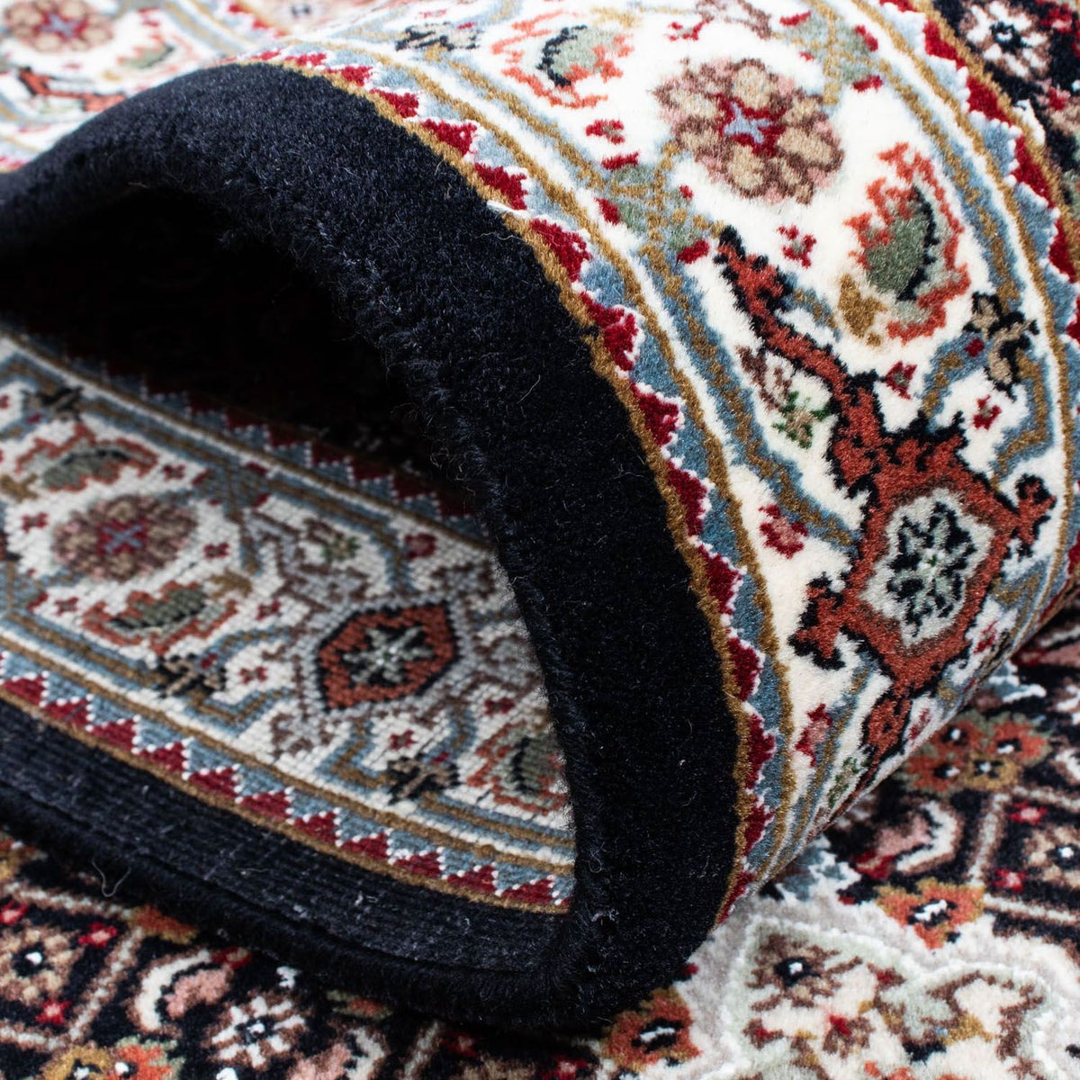 Tappeto corsia Tappeto Persero - Tabriz - 401 x 82 cm - blu scuro