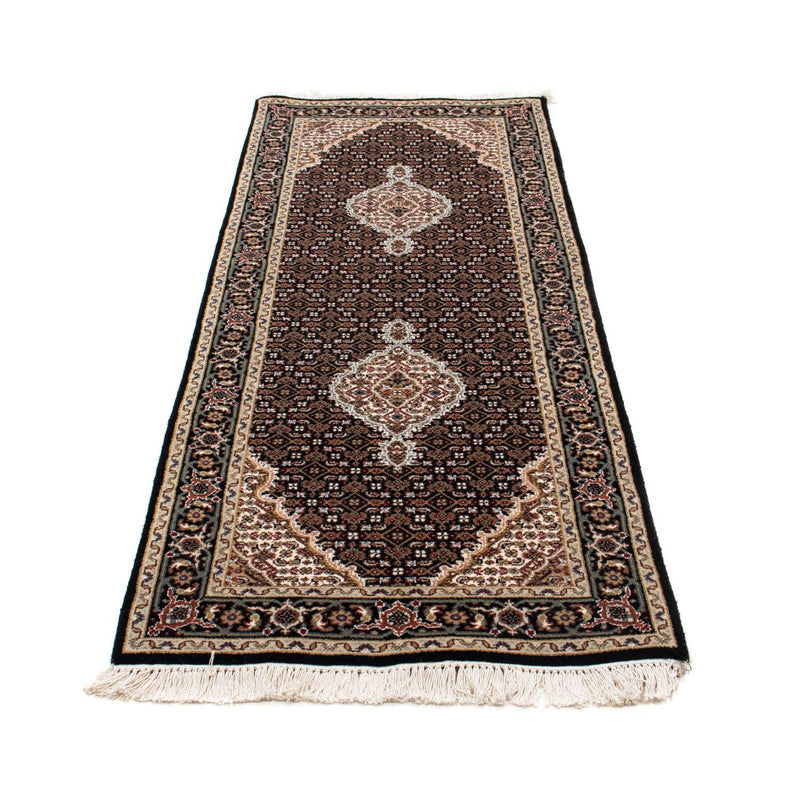 Tappeto corsia Tappeto Persero - Tabriz - 196 x 73 cm - blu scuro