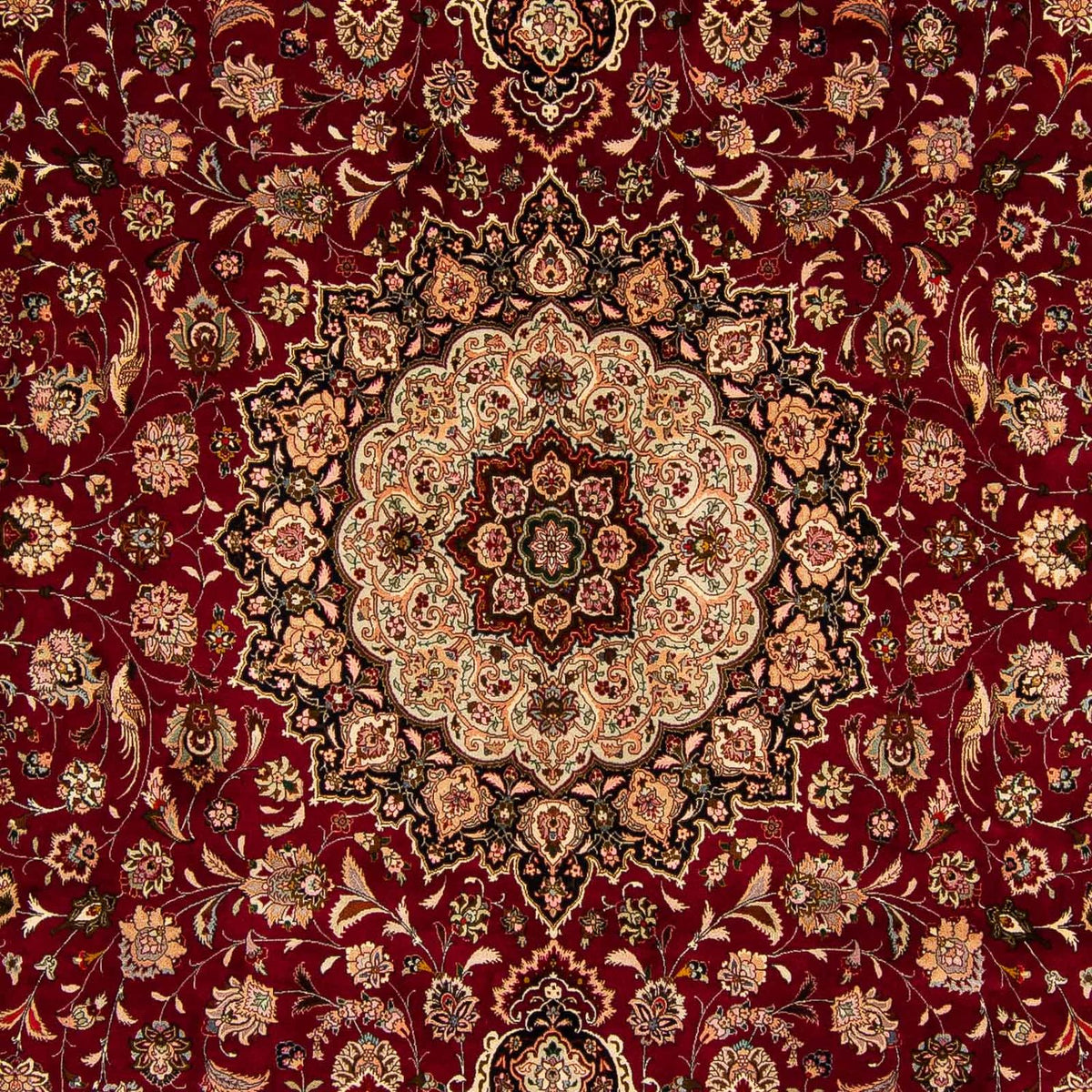 Tappeto Persero - Tabriz - Reale - 393 x 298 cm - rosso scuro