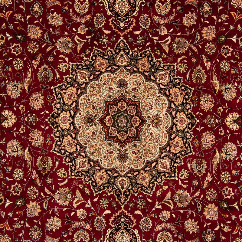 Tappeto Persero - Tabriz - Reale - 393 x 298 cm - rosso scuro