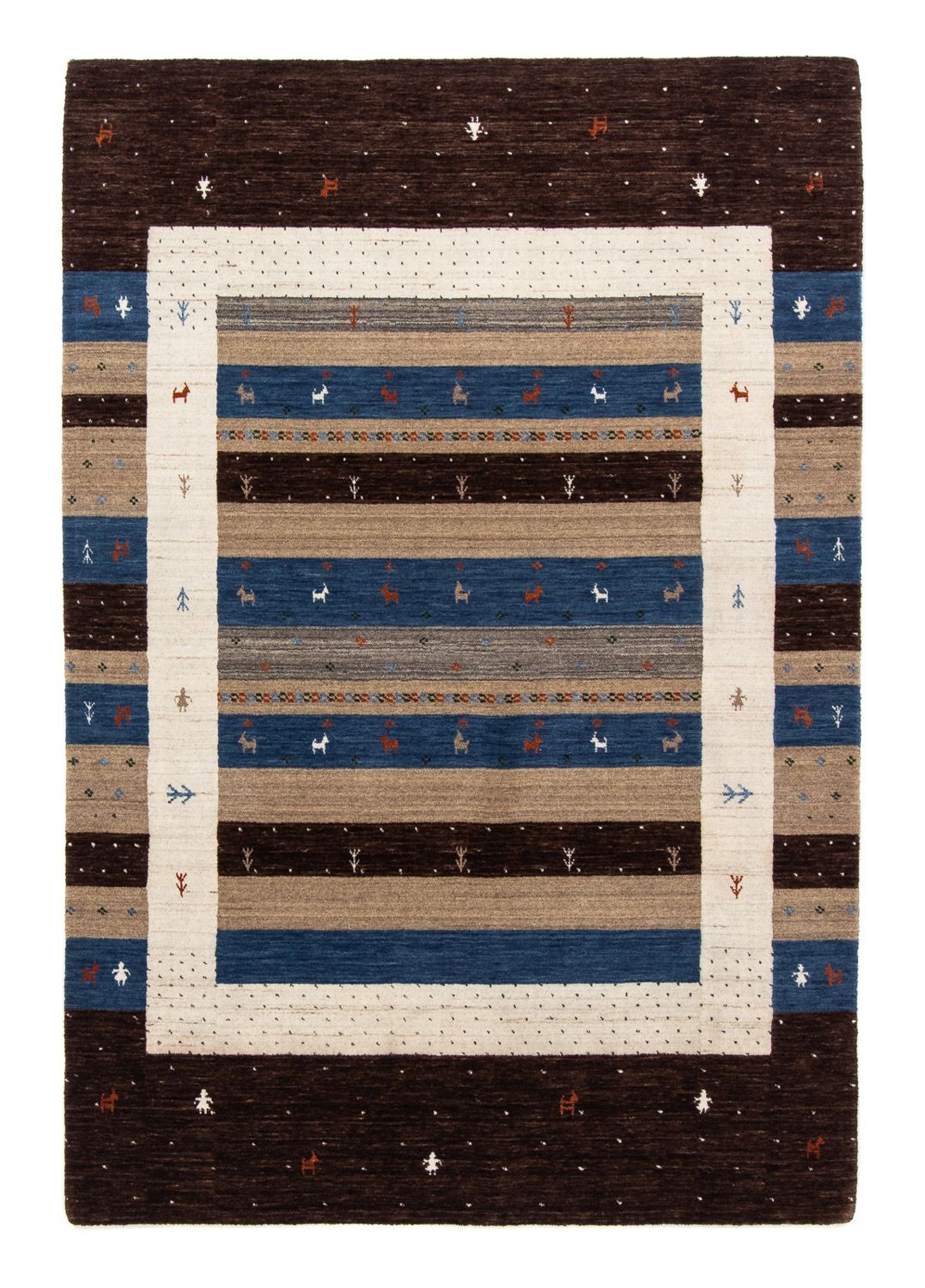 Tappeto Gabbeh - Loribaft Persero - 206 x 141 cm - marrone