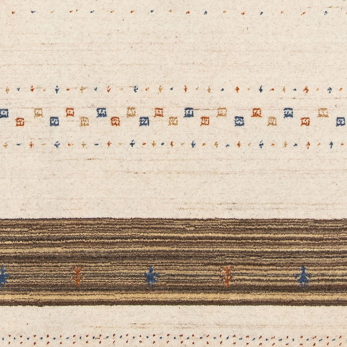 Tappeto Gabbeh - Loribaft Persero - 205 x 142 cm - marrone scuro