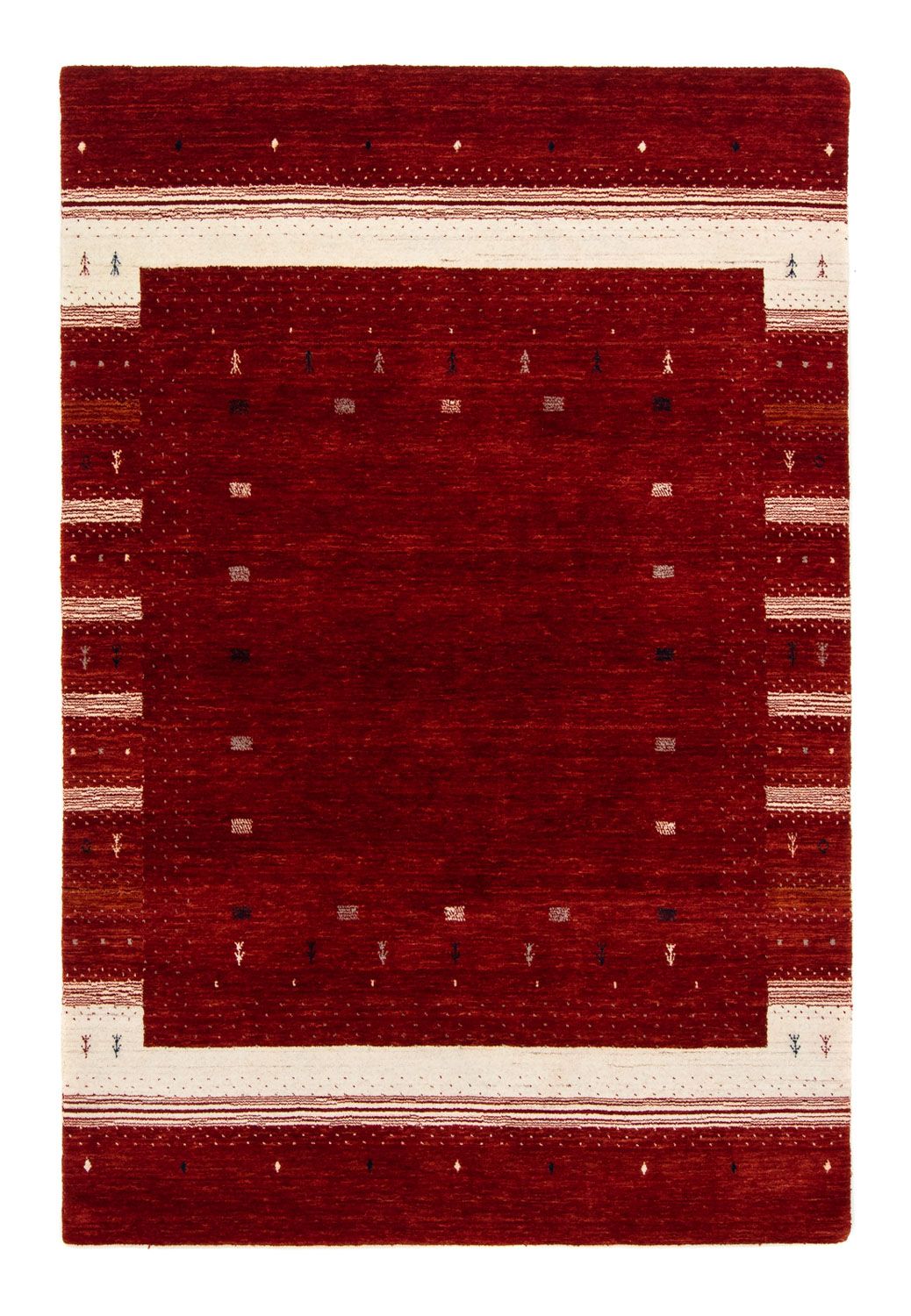 Tappeto Gabbeh - Loribaft Persero - 204 x 140 cm - rosso