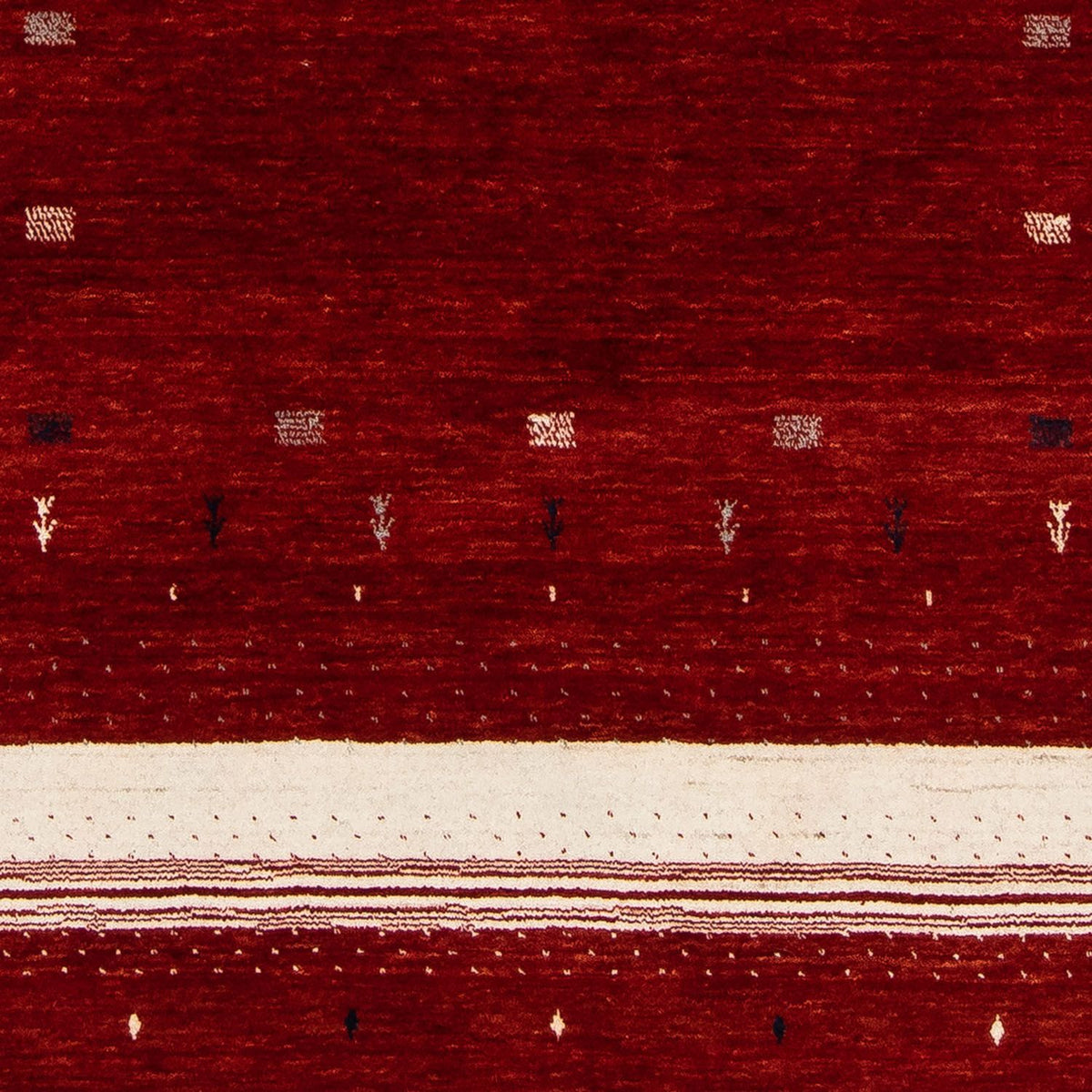 Tappeto Gabbeh - Loribaft Persero - 204 x 140 cm - rosso