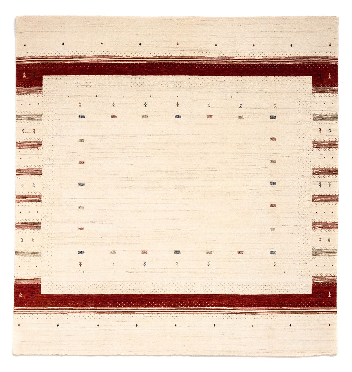 Tappeto Gabbeh - Loribaft Persero quadrato - 255 x 255 cm - beige