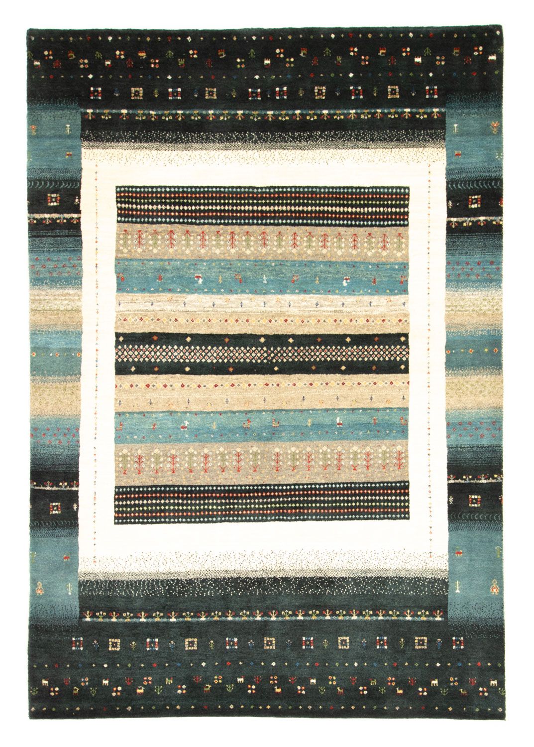 Tappeto Gabbeh - Loribaft Persero - 237 x 163 cm - multicolore