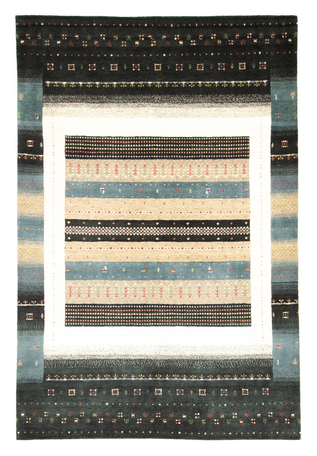 Tappeto Gabbeh - Loribaft Persero - 242 x 169 cm - multicolore