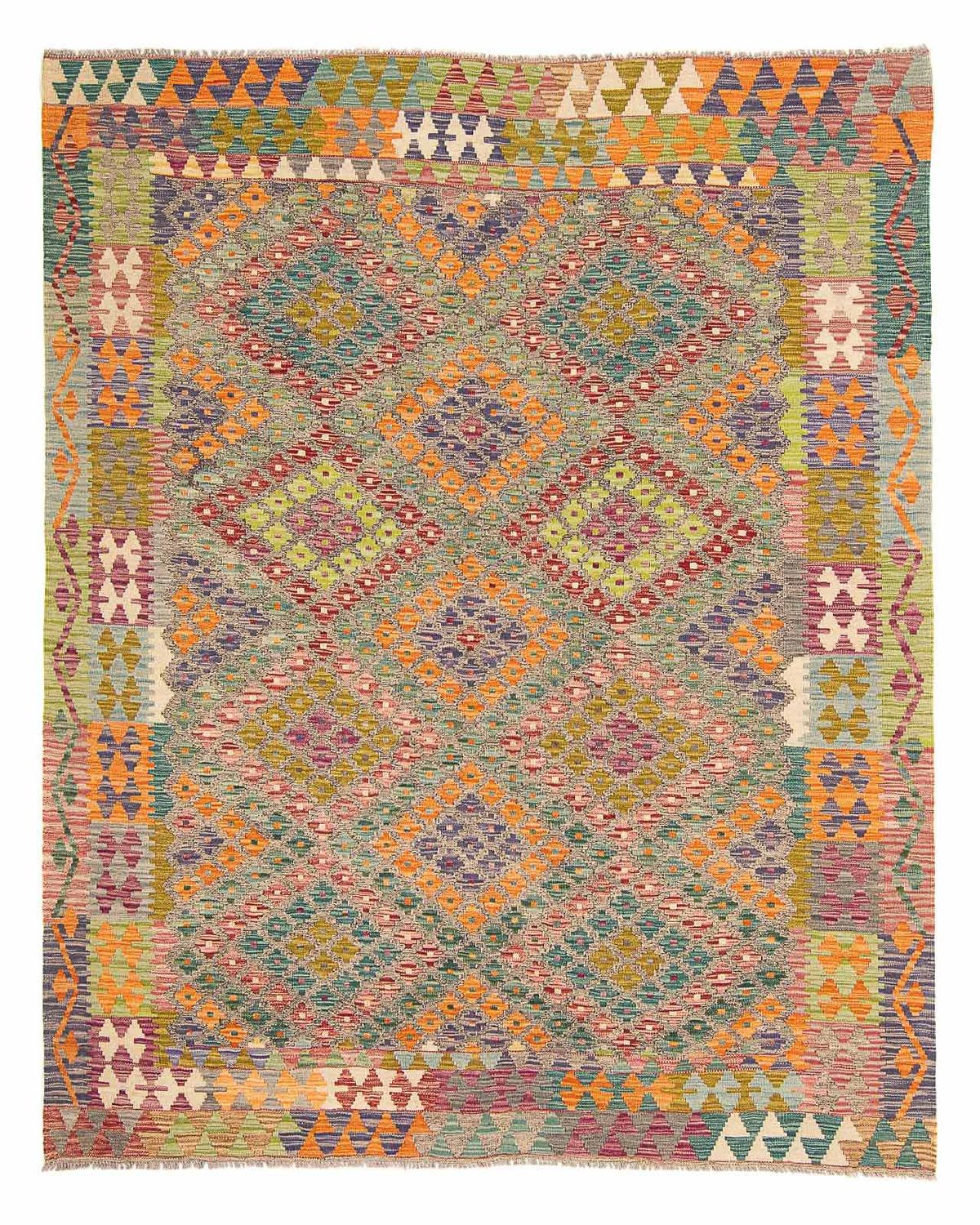 Tappeto Kelim - Splash - 241 x 202 cm - multicolore