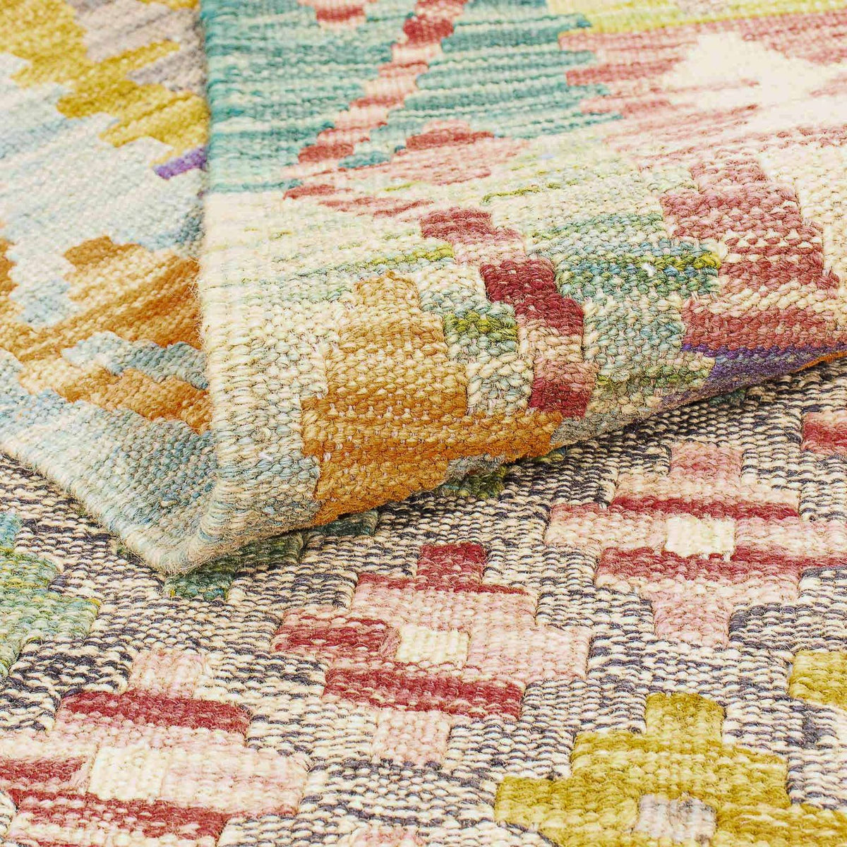 Tappeto Kelim - Splash - 241 x 202 cm - multicolore