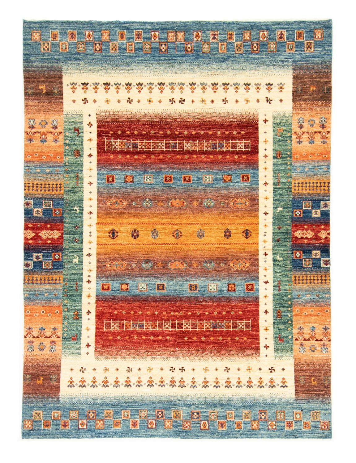 Tappeto Gabbeh - Loribaft Persero - 197 x 151 cm - multicolore