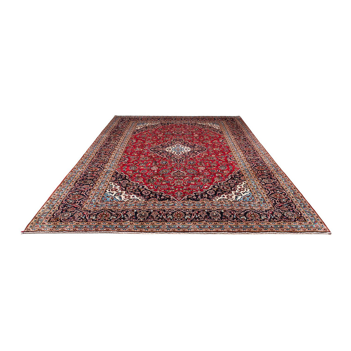 Tappeto Persero - Keshan - 354 x 253 cm - rosso scuro