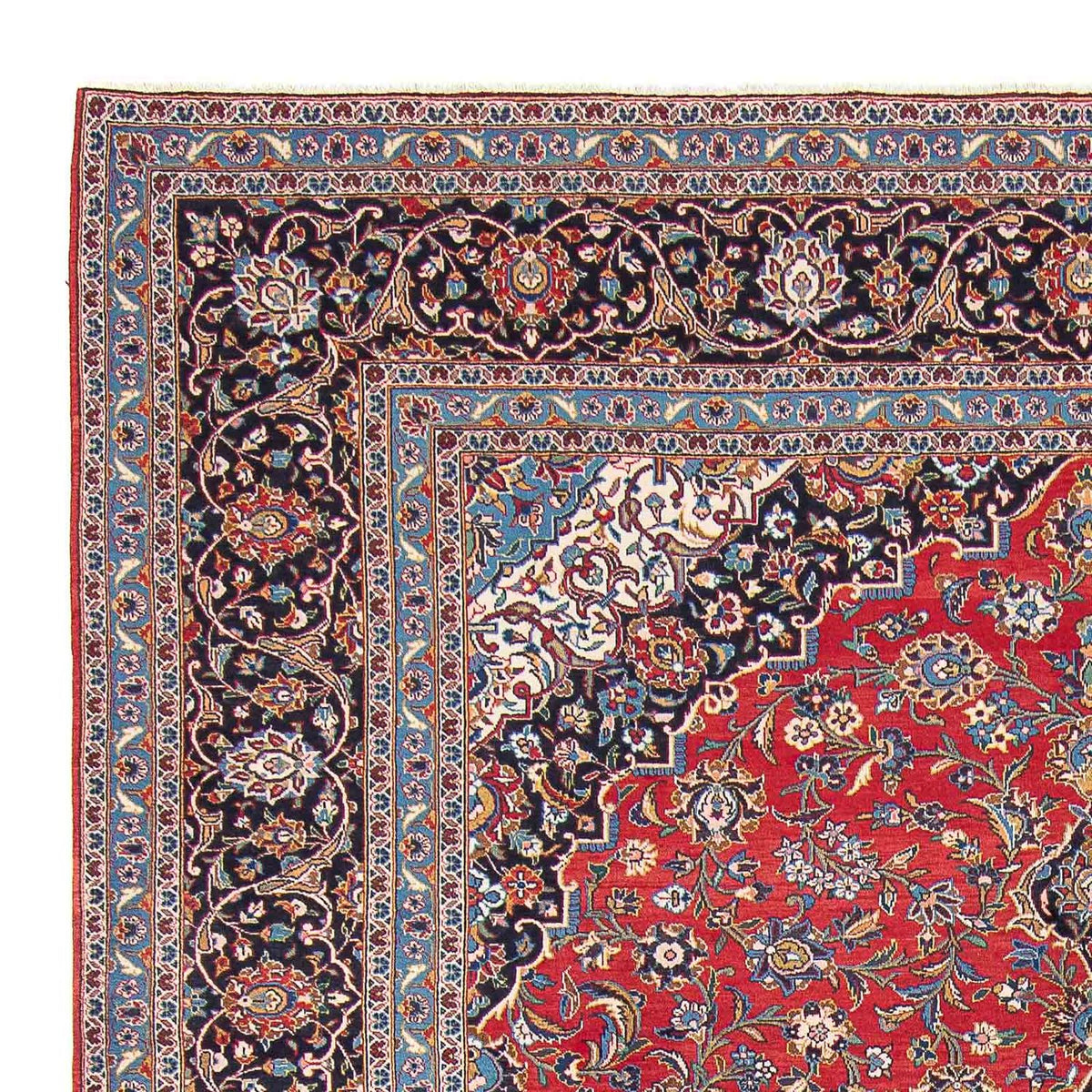 Tappeto Persero - Keshan - 400 x 398 cm - rosso