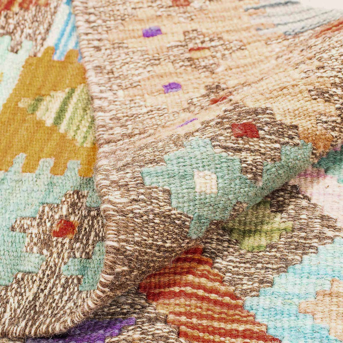 Tappeto Kelim - Splash - 194 x 154 cm - multicolore