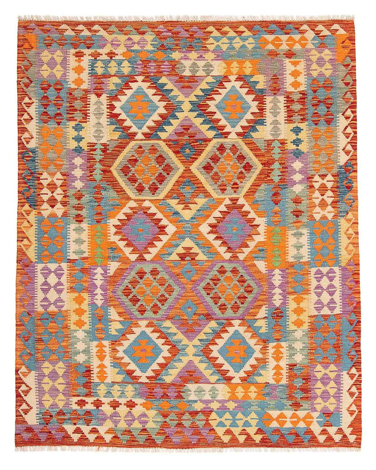 Tappeto Kelim - Splash - 195 x 155 cm - multicolore