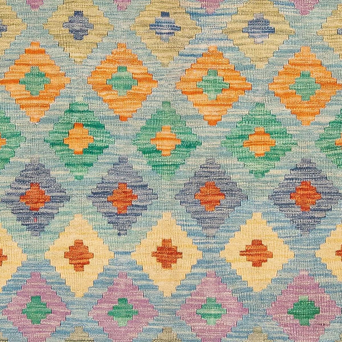 Tappeto Kelim - Splash - 180 x 136 cm - blu chiaro