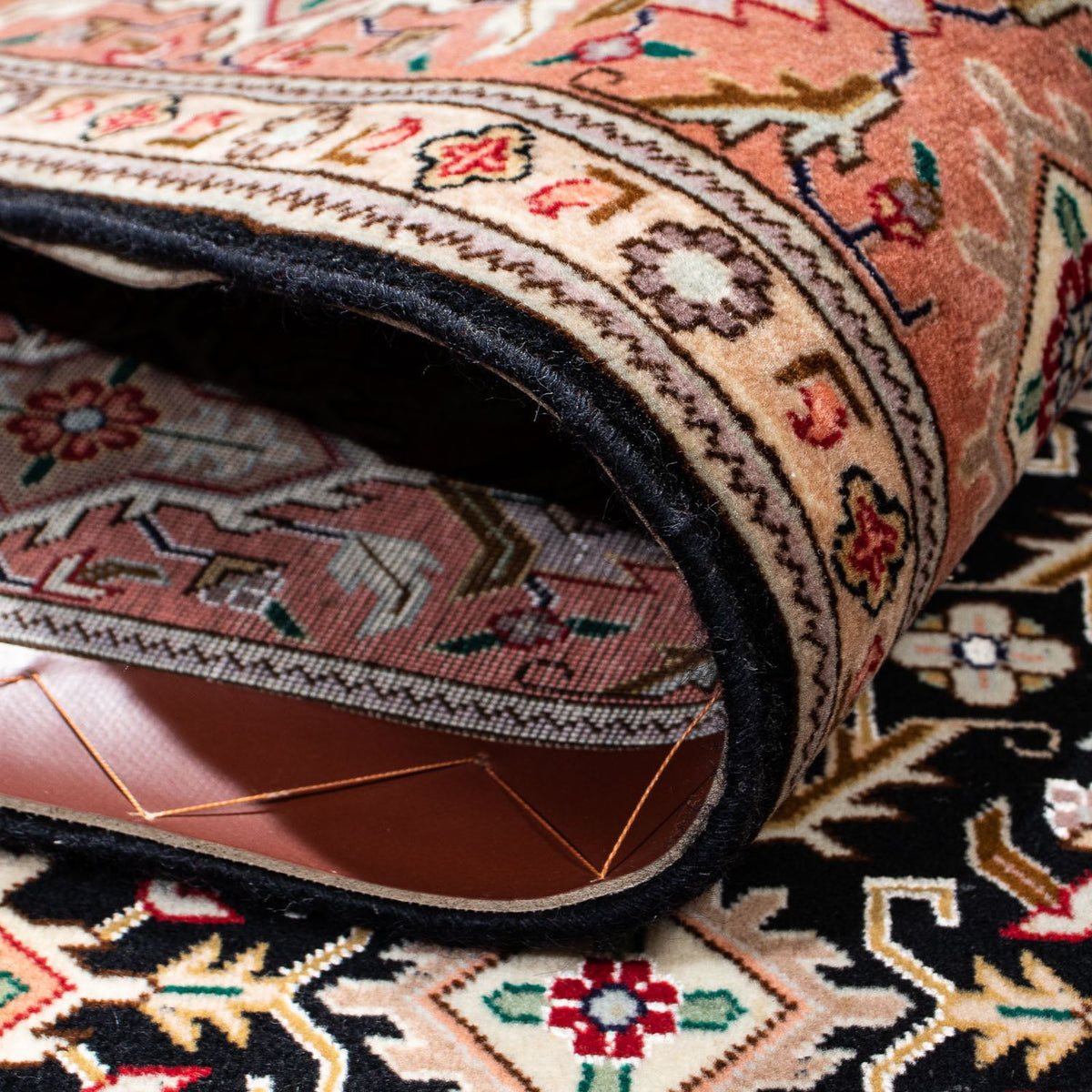 Tappeto Persero - Tabriz - Premio - 205 x 154 cm - blu scuro