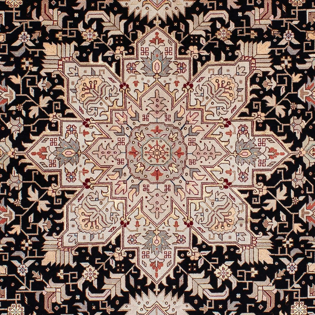 Tappeto Persero - Tabriz - Premio - 206 x 151 cm - blu scuro