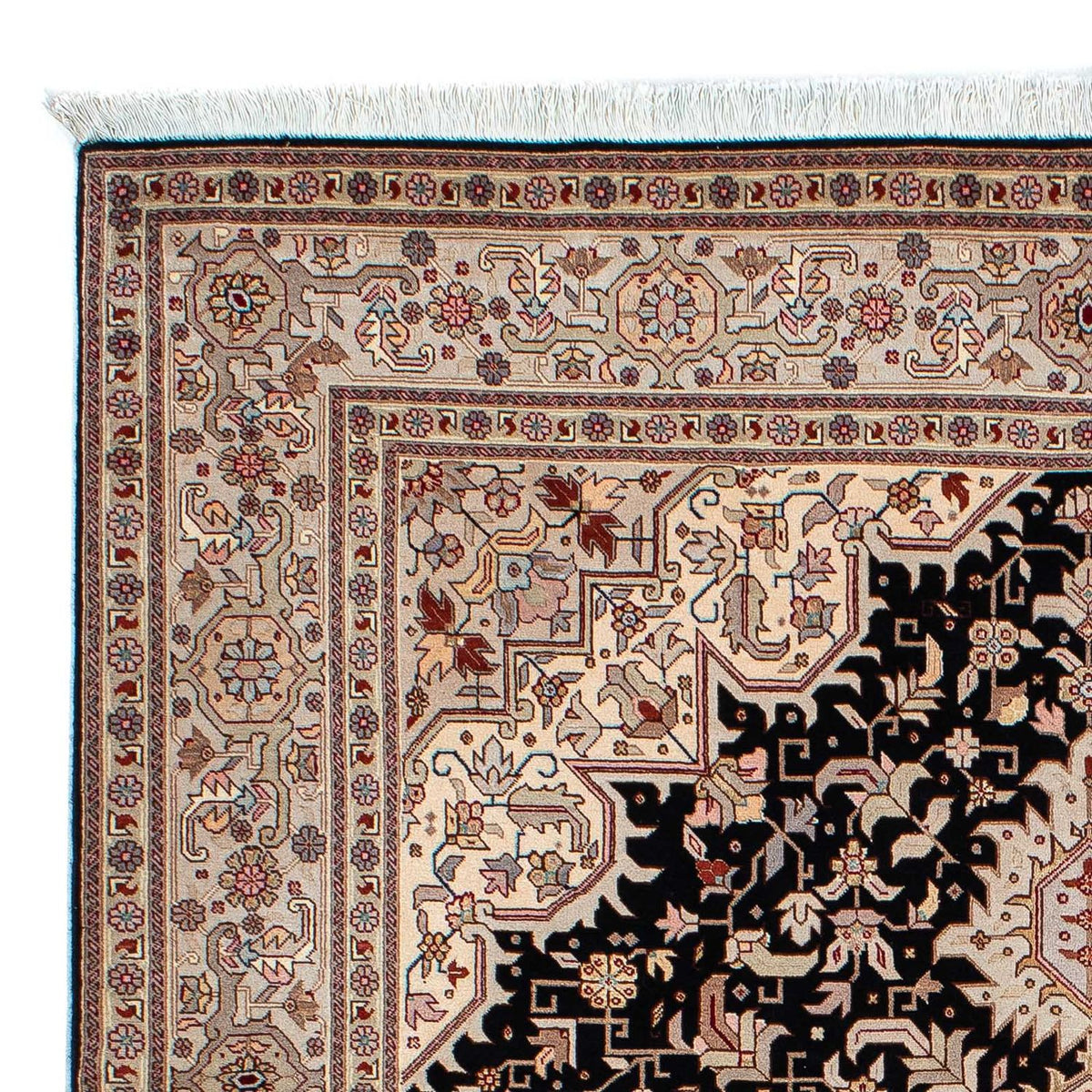 Tappeto Persero - Tabriz - Premio - 206 x 151 cm - blu scuro